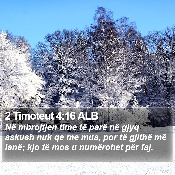 2 Timoteut 4:16 ALB Bible Study