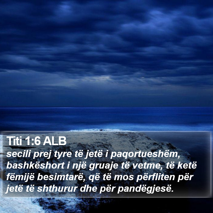 Titi 1:6 ALB Bible Study