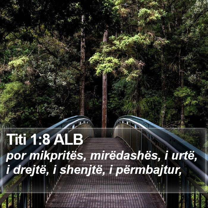 Titi 1:8 ALB Bible Study