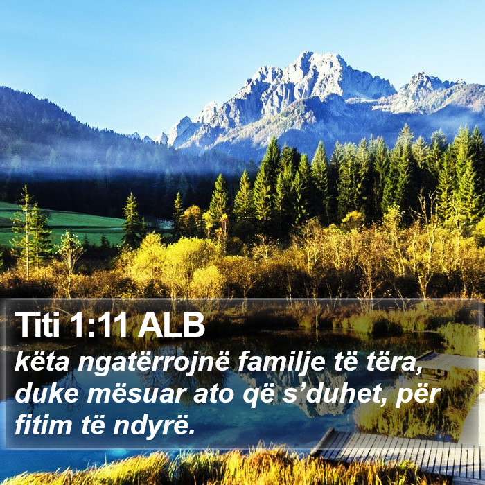 Titi 1:11 ALB Bible Study