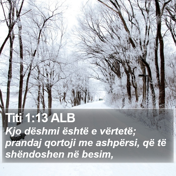 Titi 1:13 ALB Bible Study