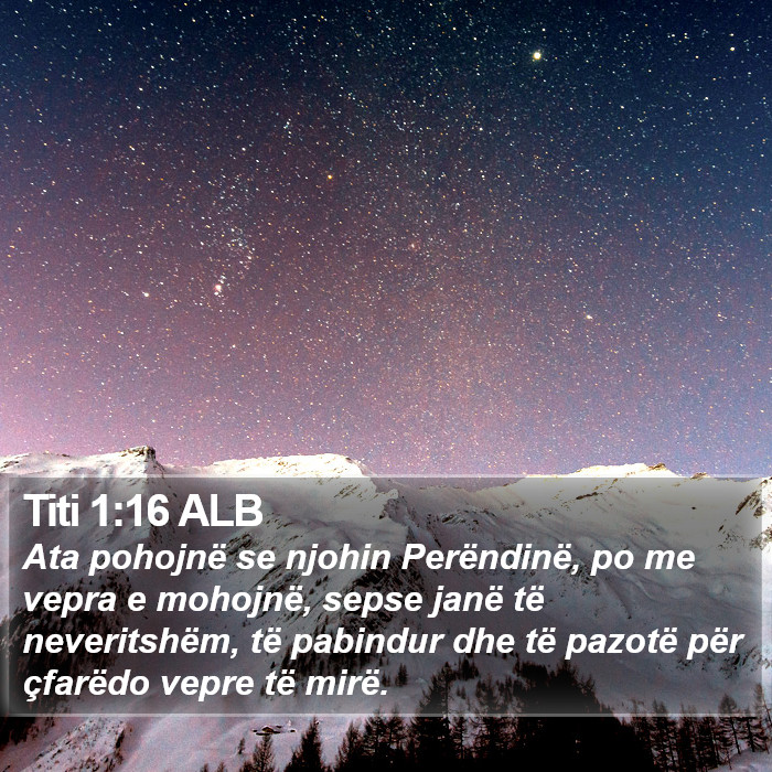 Titi 1:16 ALB Bible Study