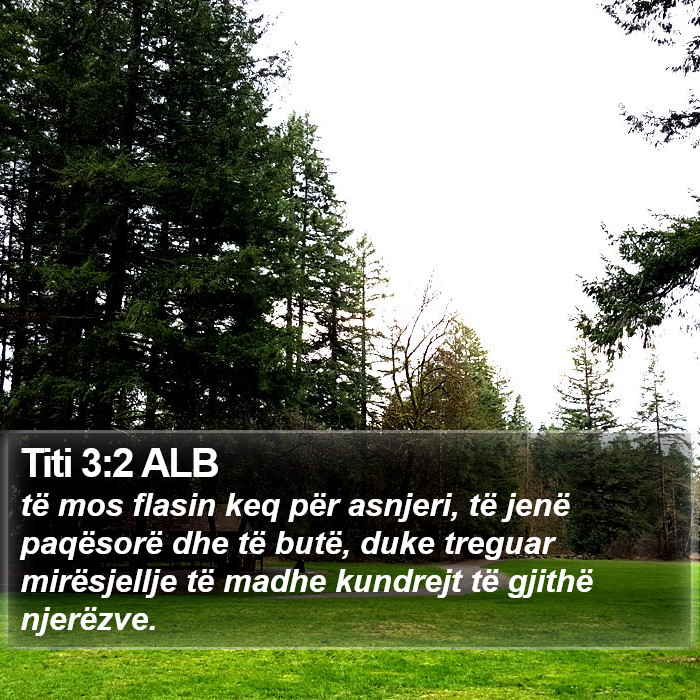 Titi 3:2 ALB Bible Study