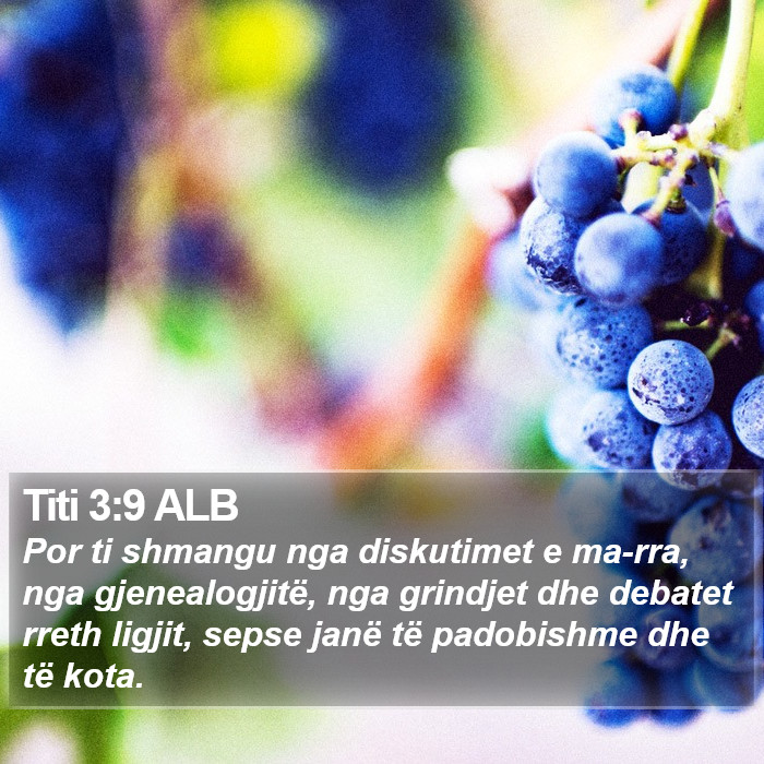 Titi 3:9 ALB Bible Study