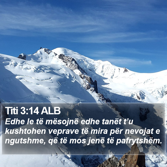 Titi 3:14 ALB Bible Study