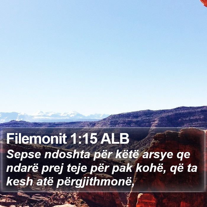 Filemonit 1:15 ALB Bible Study