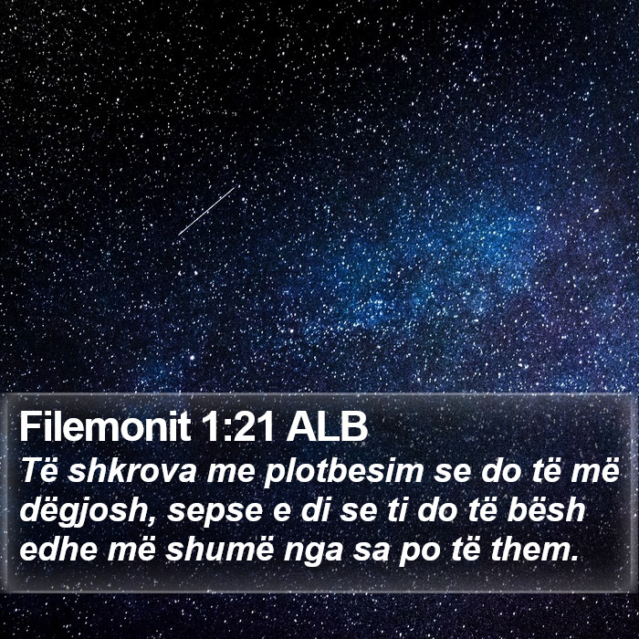 Filemonit 1:21 ALB Bible Study