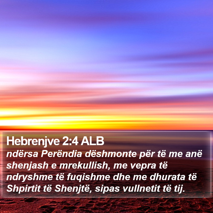 Hebrenjve 2:4 ALB Bible Study