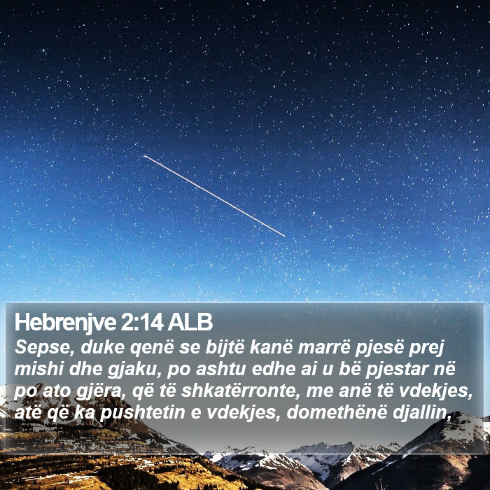 Hebrenjve 2:14 ALB Bible Study