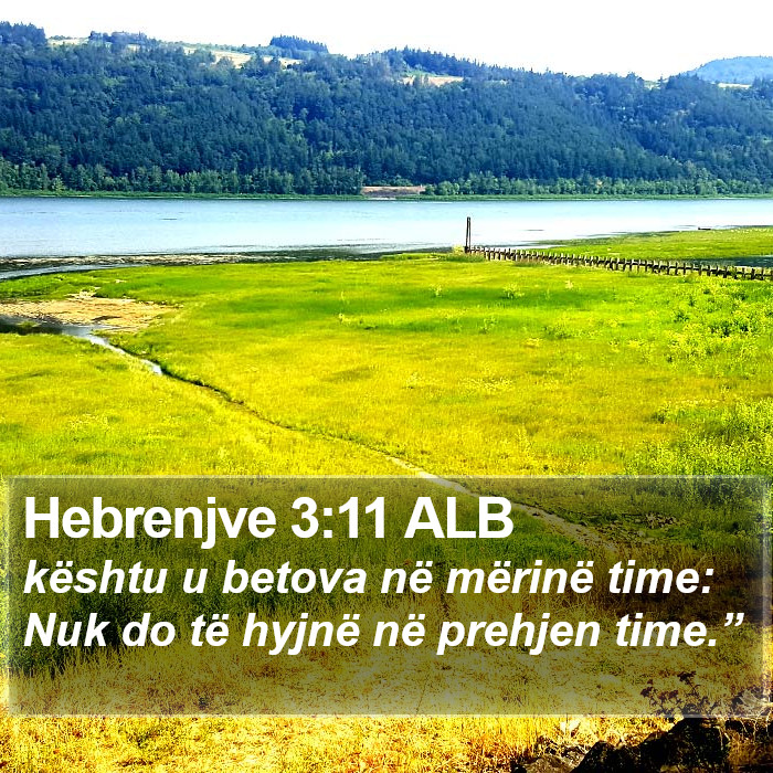 Hebrenjve 3:11 ALB Bible Study