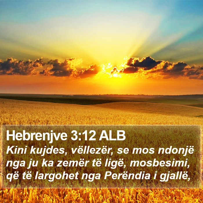 Hebrenjve 3:12 ALB Bible Study