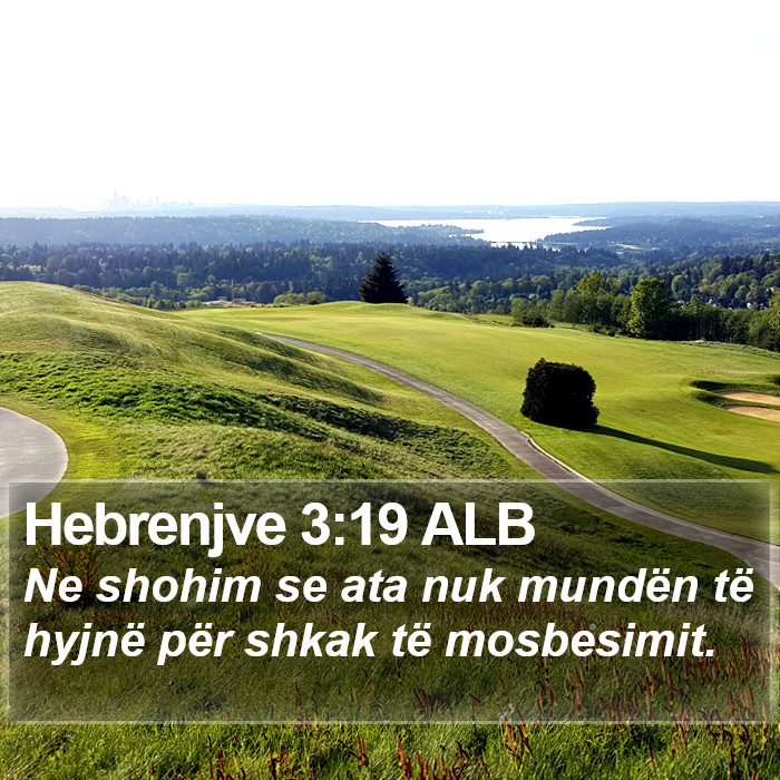 Hebrenjve 3:19 ALB Bible Study