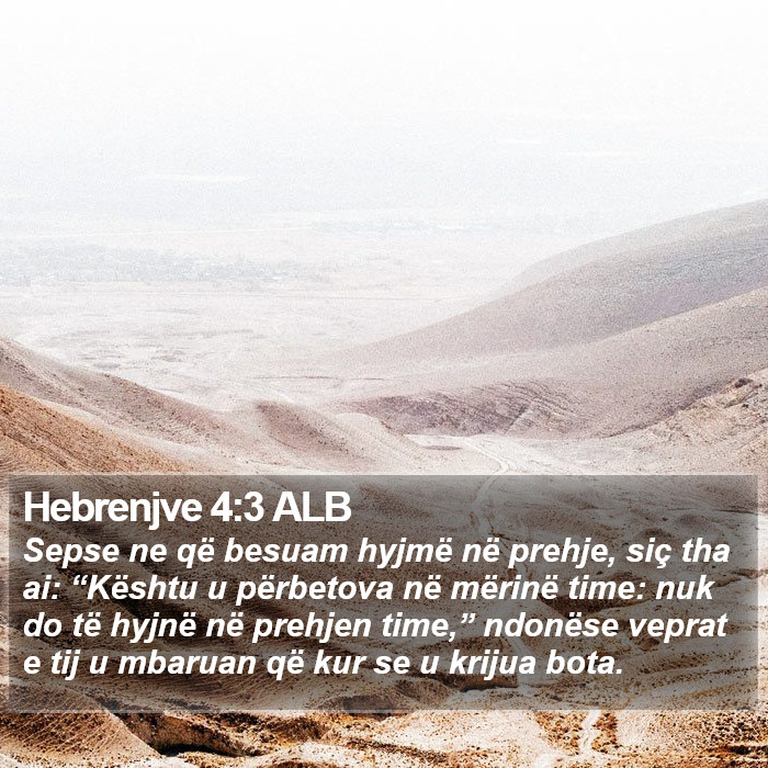 Hebrenjve 4:3 ALB Bible Study