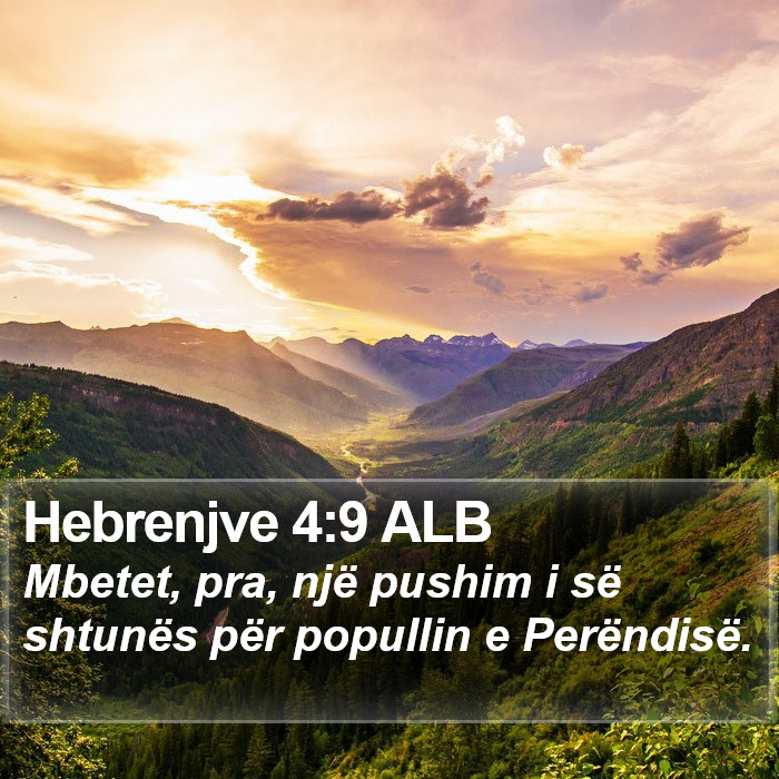 Hebrenjve 4:9 ALB Bible Study