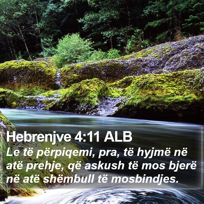 Hebrenjve 4:11 ALB Bible Study