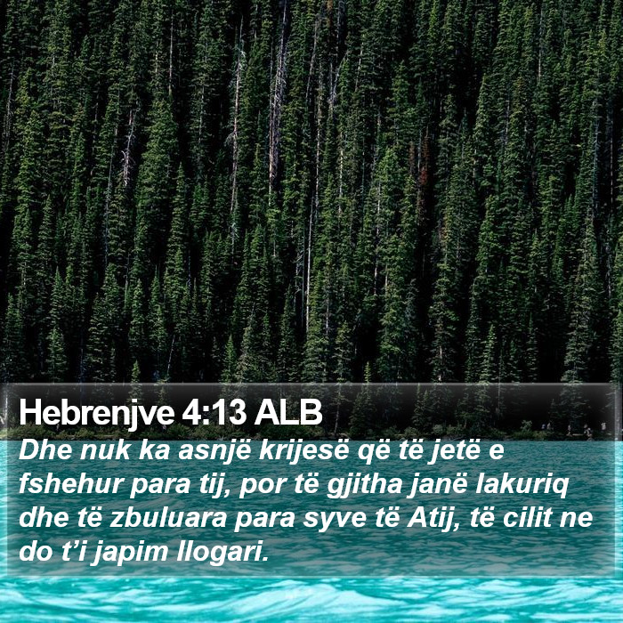 Hebrenjve 4:13 ALB Bible Study