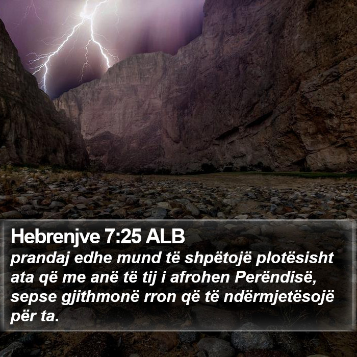 Hebrenjve 7:25 ALB Bible Study