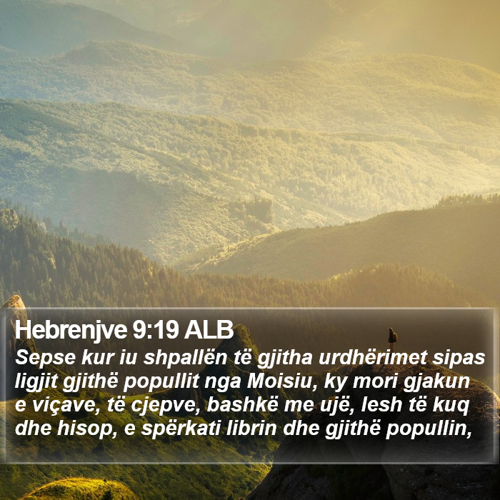 Hebrenjve 9:19 ALB Bible Study