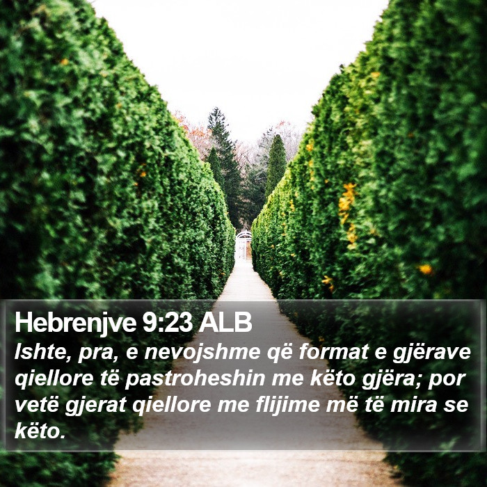 Hebrenjve 9:23 ALB Bible Study