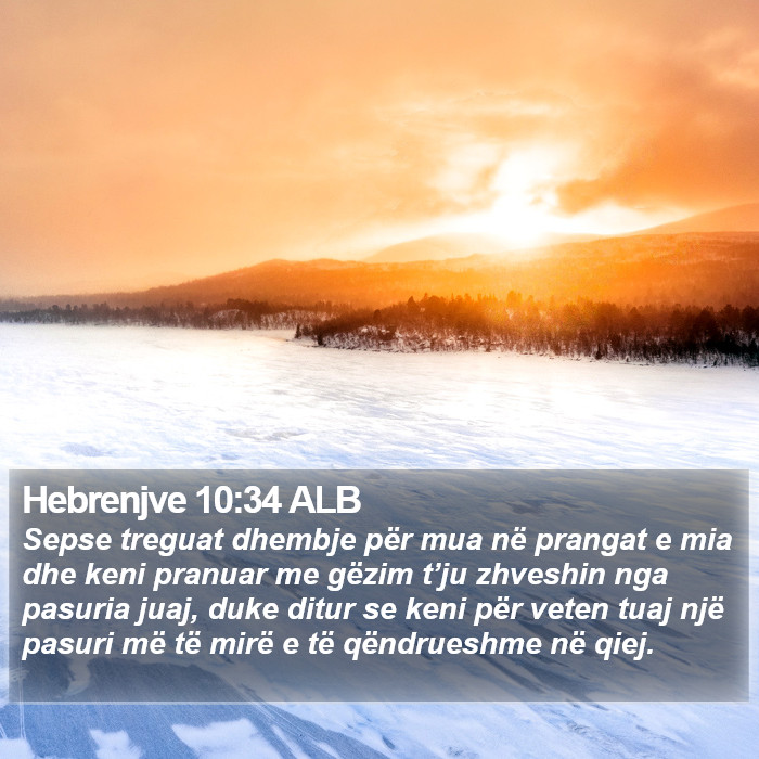 Hebrenjve 10:34 ALB Bible Study