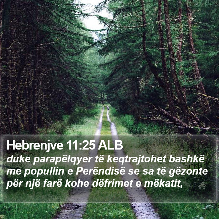 Hebrenjve 11:25 ALB Bible Study