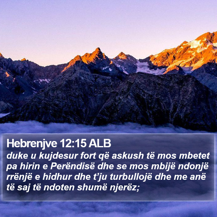 Hebrenjve 12:15 ALB Bible Study