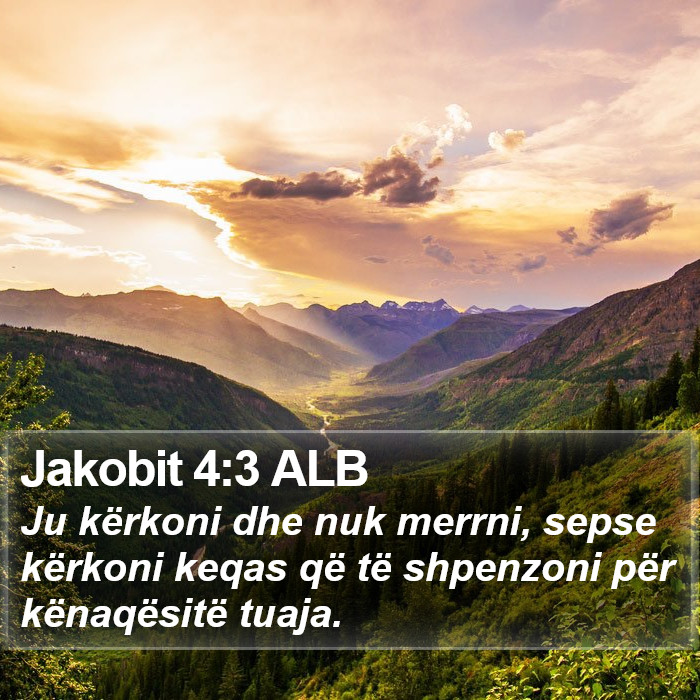 Jakobit 4:3 ALB Bible Study