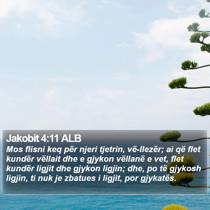 Jakobit 4:11 ALB Bible Study