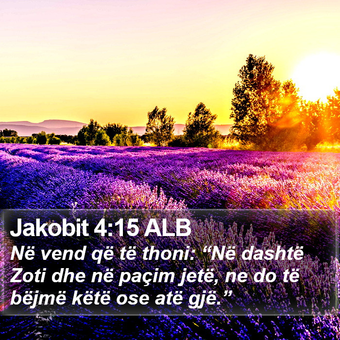 Jakobit 4:15 ALB Bible Study