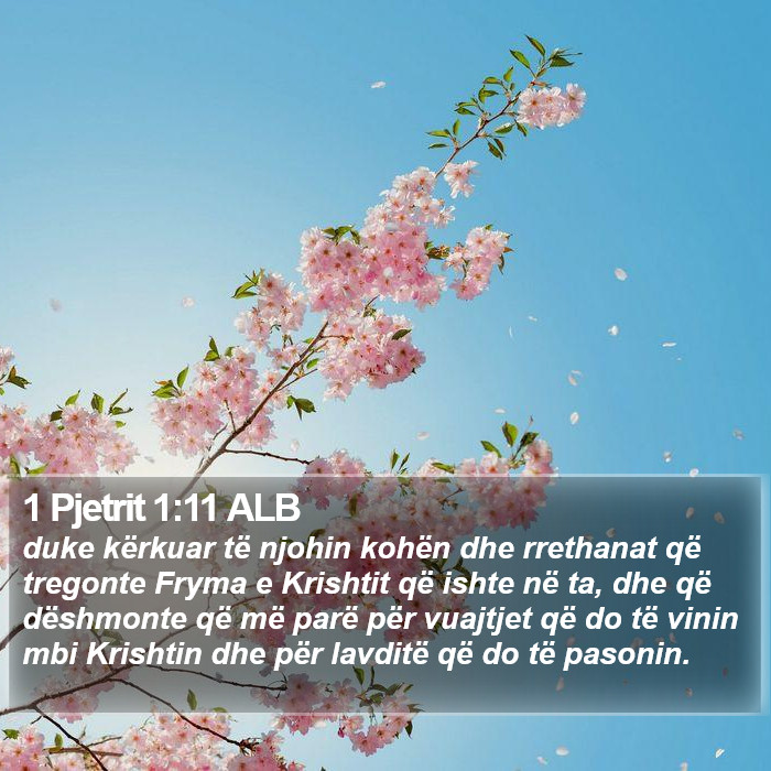 1 Pjetrit 1:11 ALB Bible Study