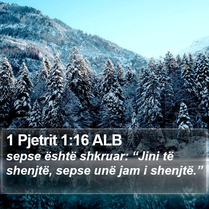 1 Pjetrit 1:16 ALB Bible Study