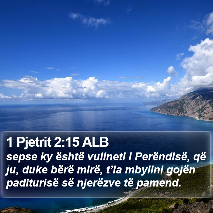 1 Pjetrit 2:15 ALB Bible Study