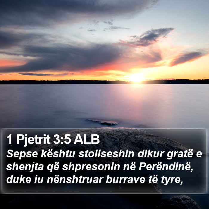 1 Pjetrit 3:5 ALB Bible Study