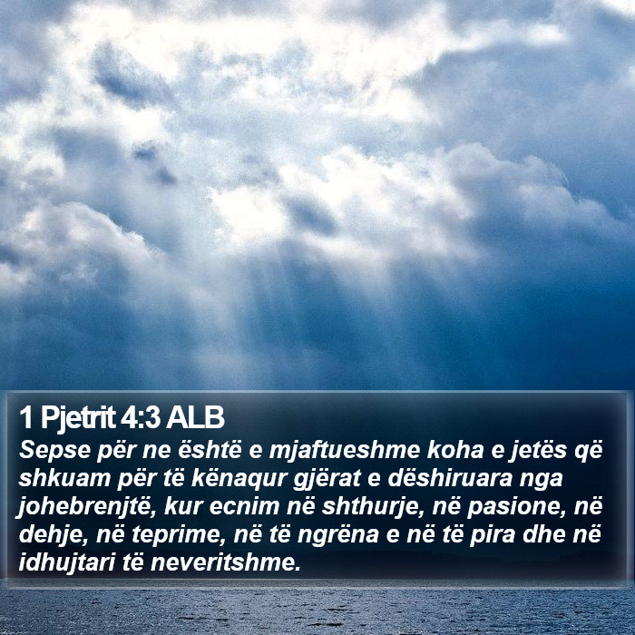 1 Pjetrit 4:3 ALB Bible Study