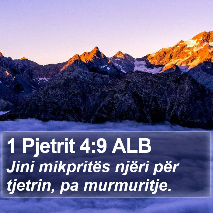 1 Pjetrit 4:9 ALB Bible Study