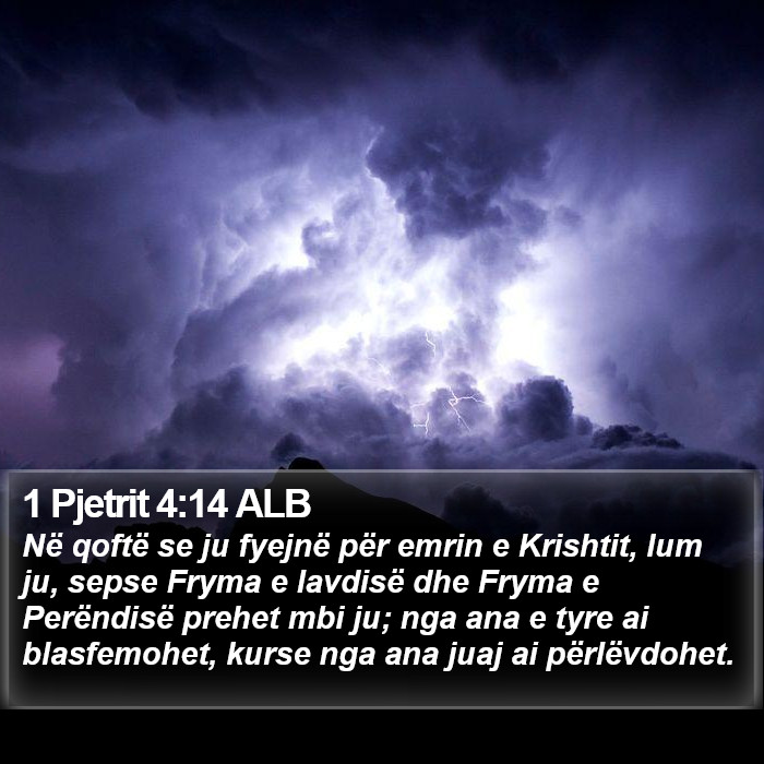 1 Pjetrit 4:14 ALB Bible Study