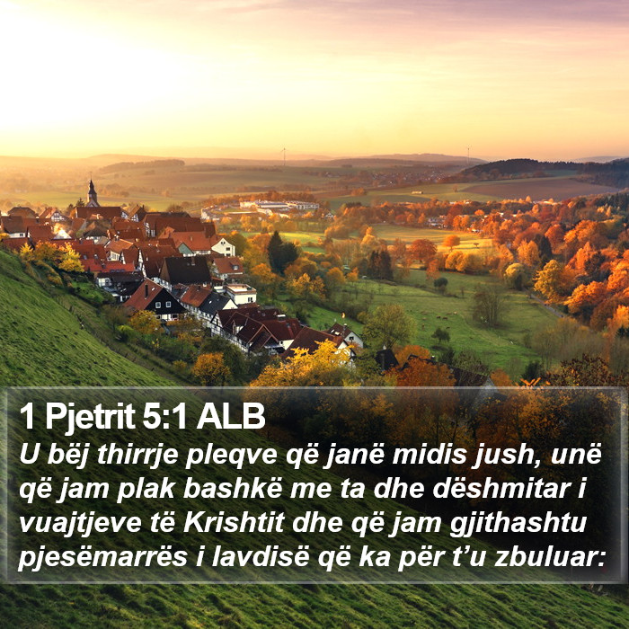 1 Pjetrit 5:1 ALB Bible Study