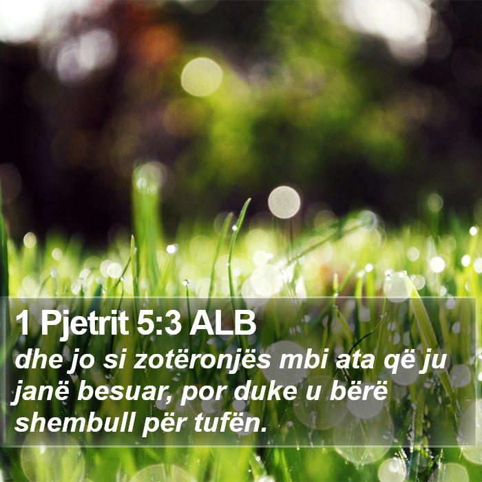 1 Pjetrit 5:3 ALB Bible Study