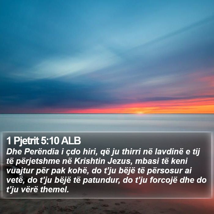 1 Pjetrit 5:10 ALB Bible Study
