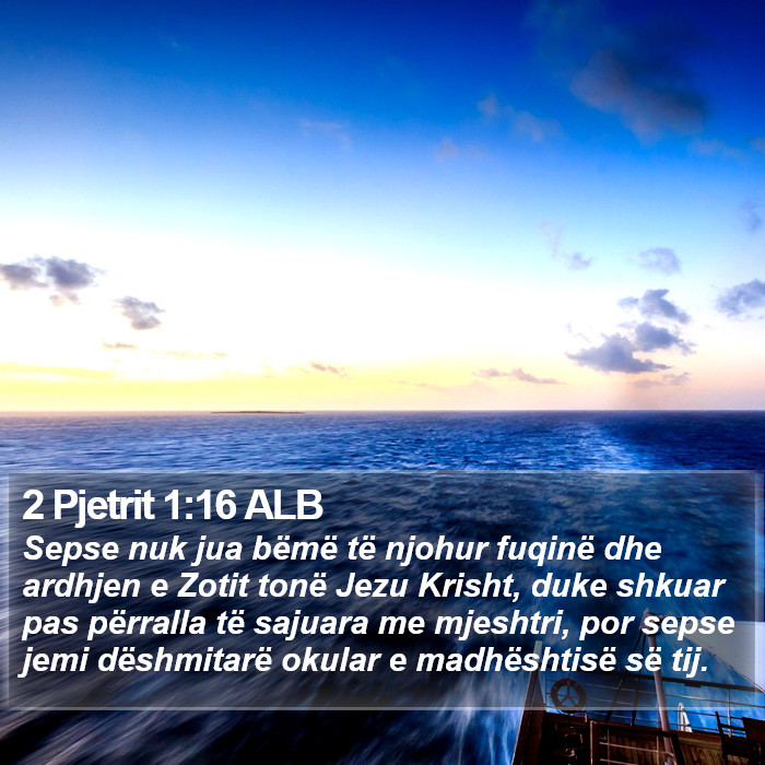 2 Pjetrit 1:16 ALB Bible Study