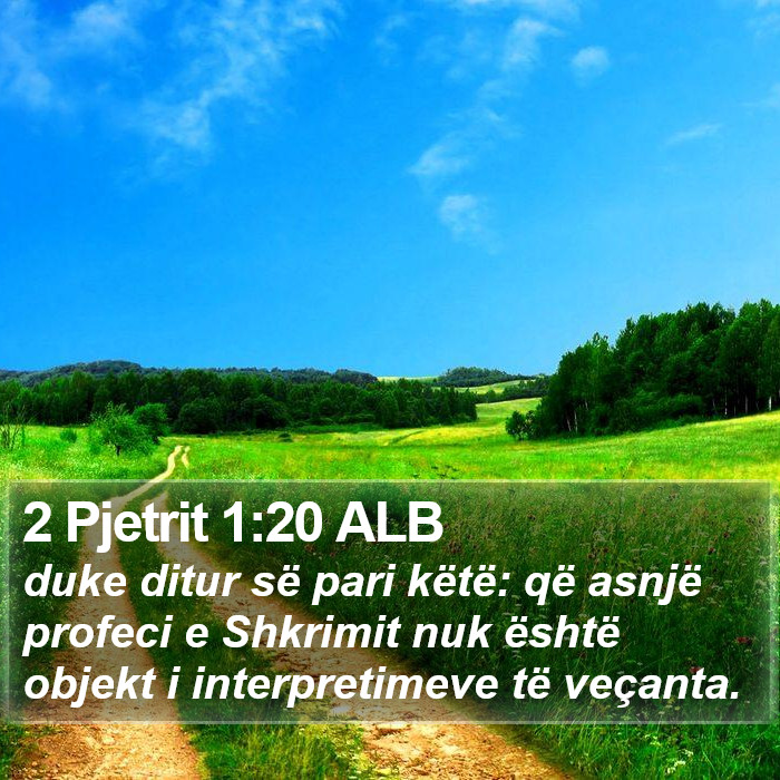 2 Pjetrit 1:20 ALB Bible Study