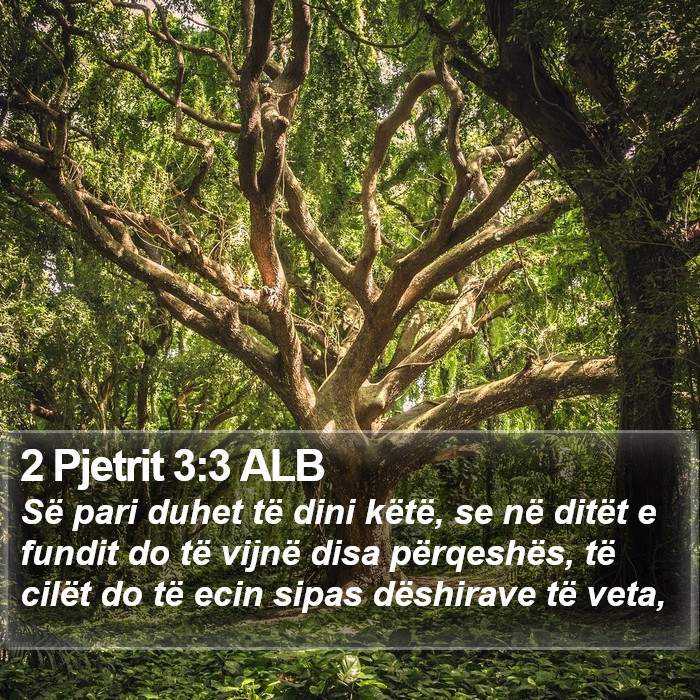 2 Pjetrit 3:3 ALB Bible Study