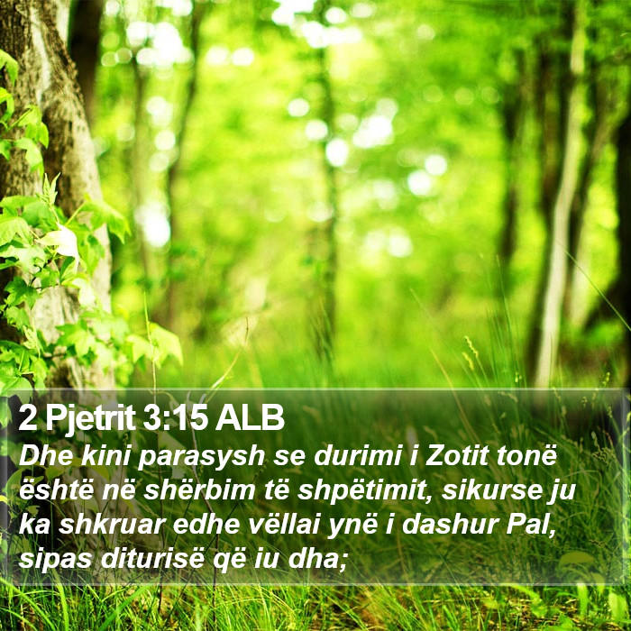 2 Pjetrit 3:15 ALB Bible Study