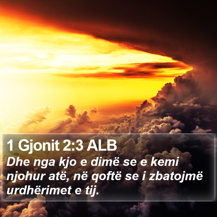 1 Gjonit 2:3 ALB Bible Study