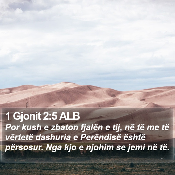 1 Gjonit 2:5 ALB Bible Study