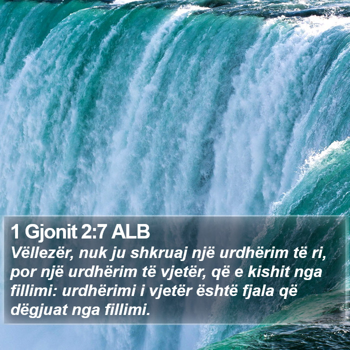 1 Gjonit 2:7 ALB Bible Study