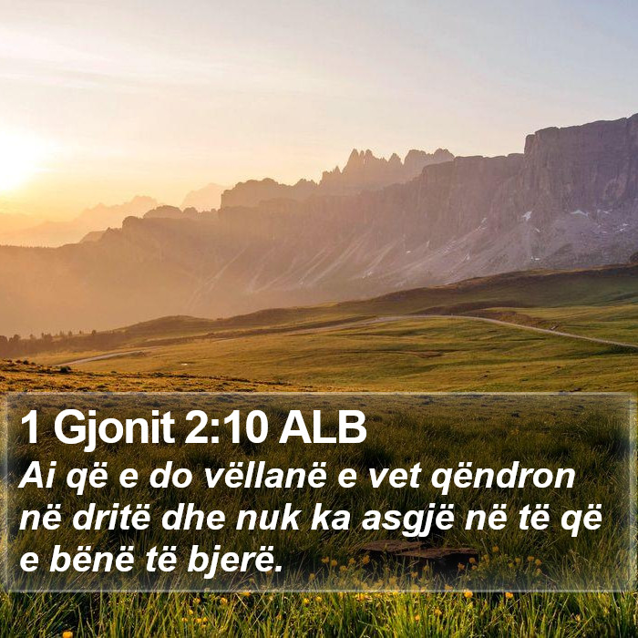 1 Gjonit 2:10 ALB Bible Study