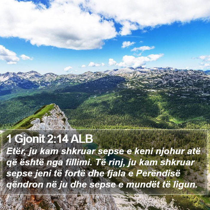 1 Gjonit 2:14 ALB Bible Study