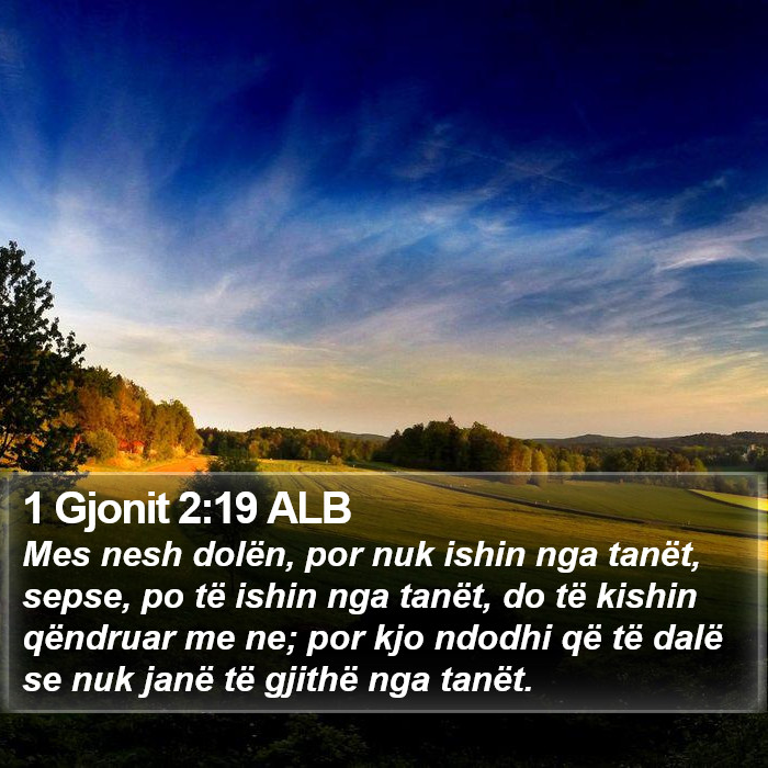 1 Gjonit 2:19 ALB Bible Study