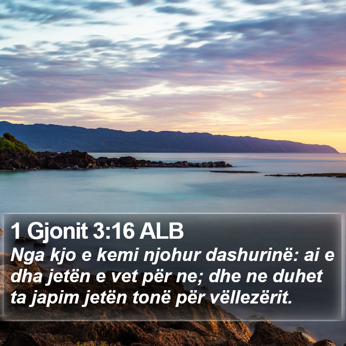 1 Gjonit 3:16 ALB Bible Study